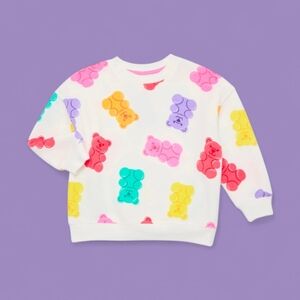 Toddler 2T • Gummy Bears • Sweatshirt • White/Rainbow